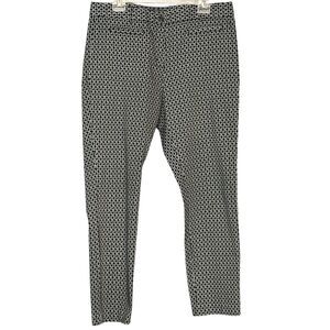 346 Brooks Brothers Size 12 Natalie Fit Pants Straight Leg Stretch Blue White